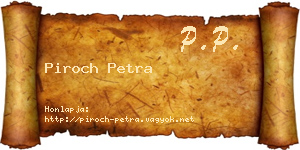 Piroch Petra névjegykártya